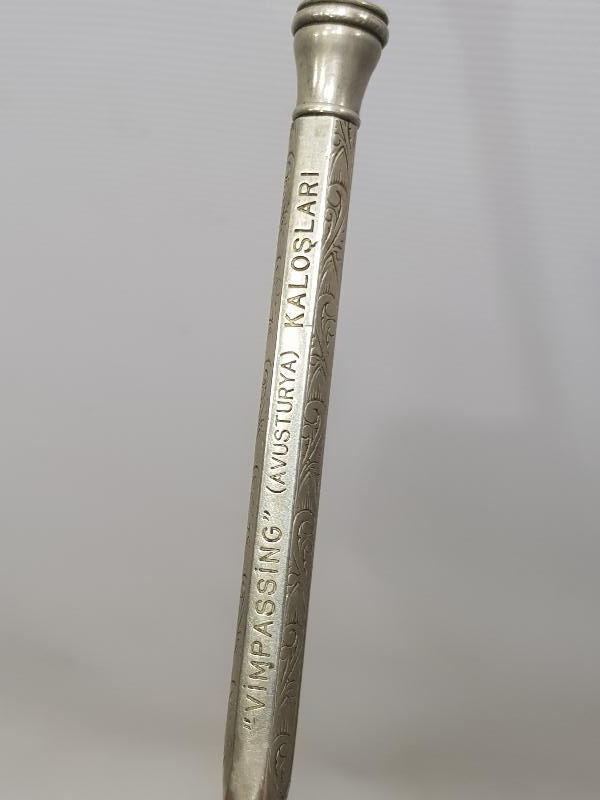 VİMPRASSİNG AVUSTURYA KALOŞLARI YAZILI ANTİKA GÜMÜŞ KALEM 