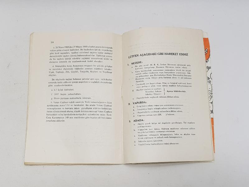 1960 DARBESİ TÜM EKLERİYLE BİRLİKTE YASSIADA BROŞÜRÜ