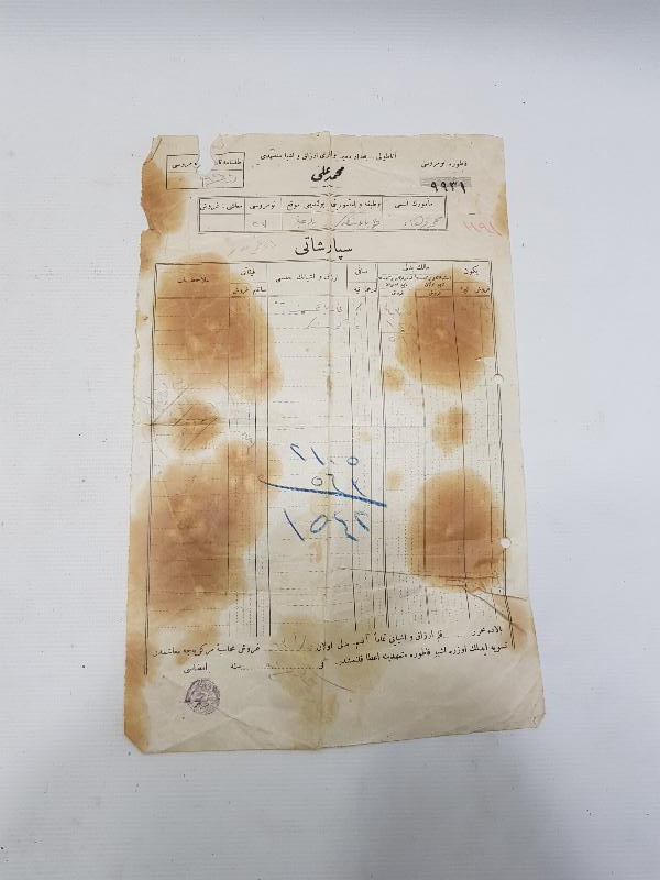 OSMANLI VE TC DÖNEMİ DEVLET DEMİR YOLLARI EVRAK LOTU