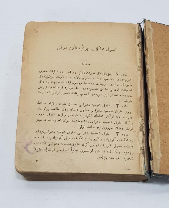 TC İLK DÖNEM OSMANLICA MİSAKI MİLLİ - HIYANETİ VATANİYE VB. KANUNLAR KİTABI