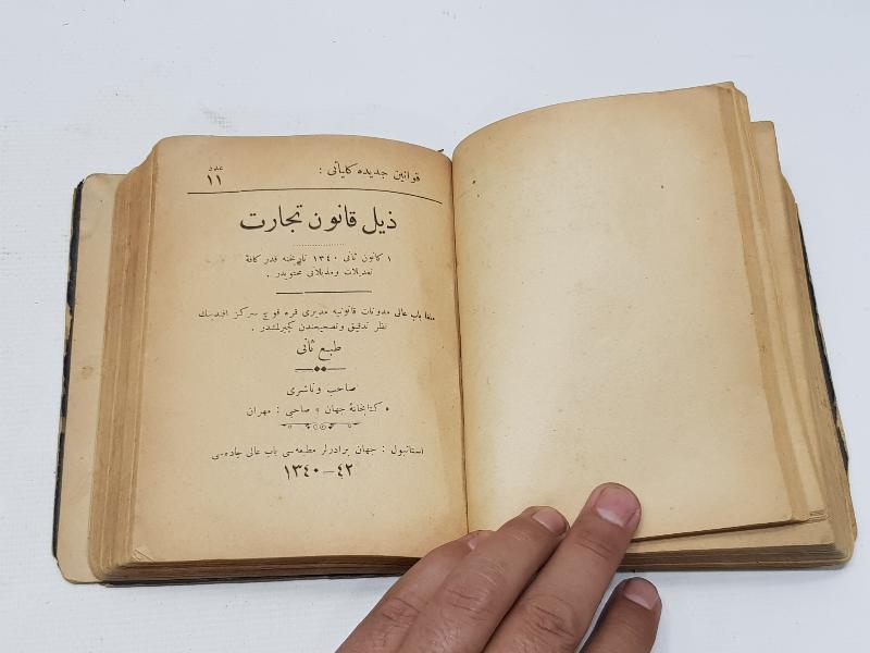 TC İLK DÖNEM OSMANLICA MİSAKI MİLLİ - HIYANETİ VATANİYE VB. KANUNLAR KİTABI