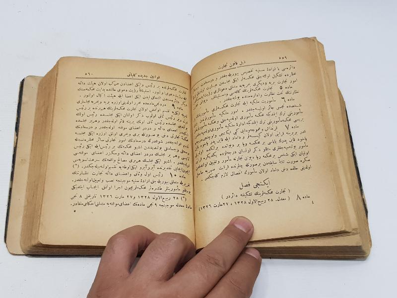 TC İLK DÖNEM OSMANLICA MİSAKI MİLLİ - HIYANETİ VATANİYE VB. KANUNLAR KİTABI