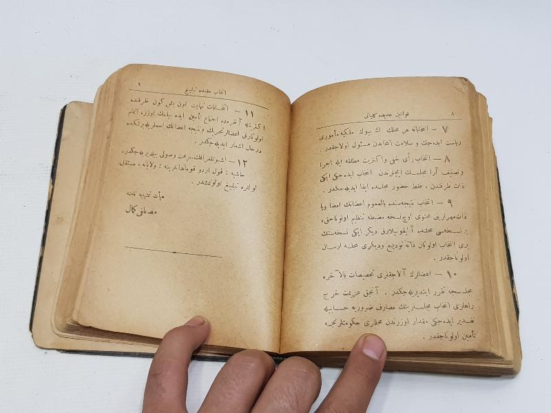 TC İLK DÖNEM OSMANLICA MİSAKI MİLLİ - HIYANETİ VATANİYE VB. KANUNLAR KİTABI