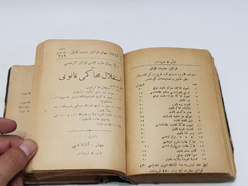 TC İLK DÖNEM OSMANLICA MİSAKI MİLLİ - HIYANETİ VATANİYE VB. KANUNLAR KİTABI