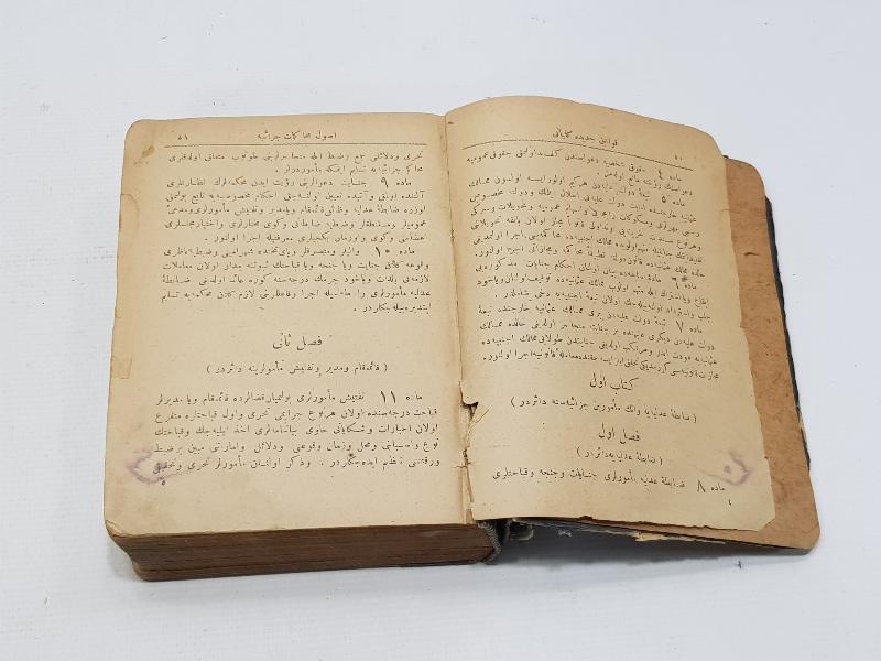 TC İLK DÖNEM OSMANLICA MİSAKI MİLLİ - HIYANETİ VATANİYE VB. KANUNLAR KİTABI