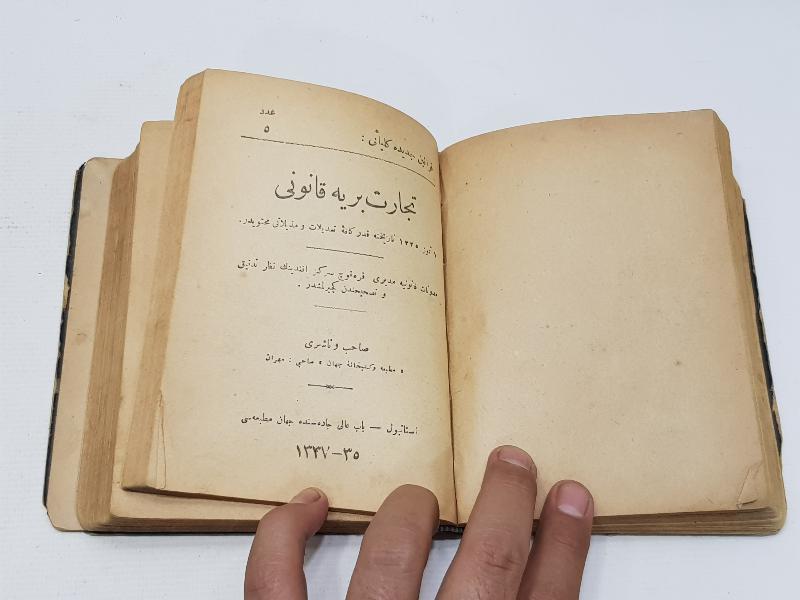 TC İLK DÖNEM OSMANLICA MİSAKI MİLLİ - HIYANETİ VATANİYE VB. KANUNLAR KİTABI