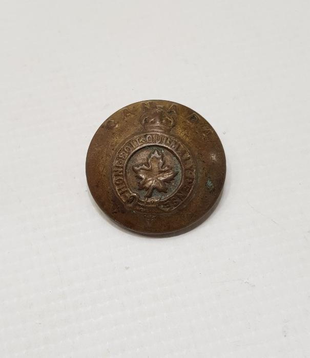 1. DÜNYA SAVAŞI DÖNEMİ KANADA ASKERİ SUBAY DÜĞMESİ