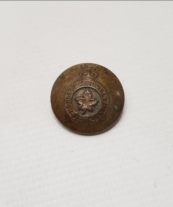 1. DÜNYA SAVAŞI DÖNEMİ KANADA ASKERİ SUBAY DÜĞMESİ