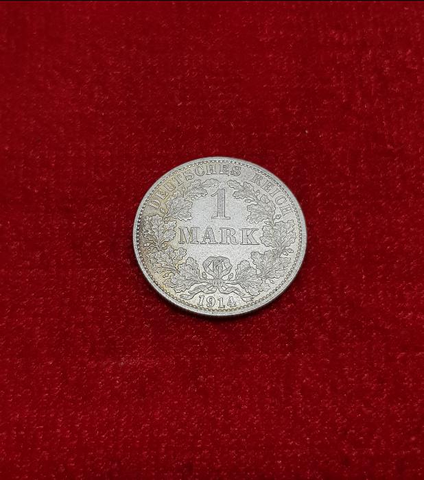 1914 TARİHLİ ALMANYA 1 MARK GÜMÜŞ PARA