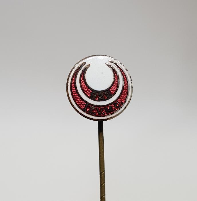 1922 İZ. V. M. C. YAZILI ÇİFT HİLAL AMBLEMLİ MİNELİ NADİR ROZET