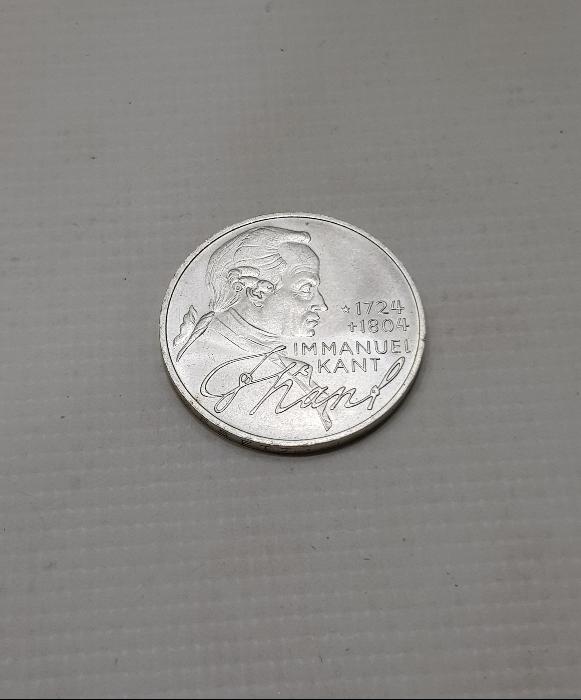 1974 ALMANYA IMMANUEL KANT HATIRA GÜMÜŞ 5 MARK