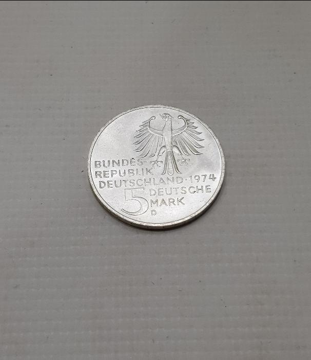 1974 ALMANYA IMMANUEL KANT HATIRA GÜMÜŞ 5 MARK