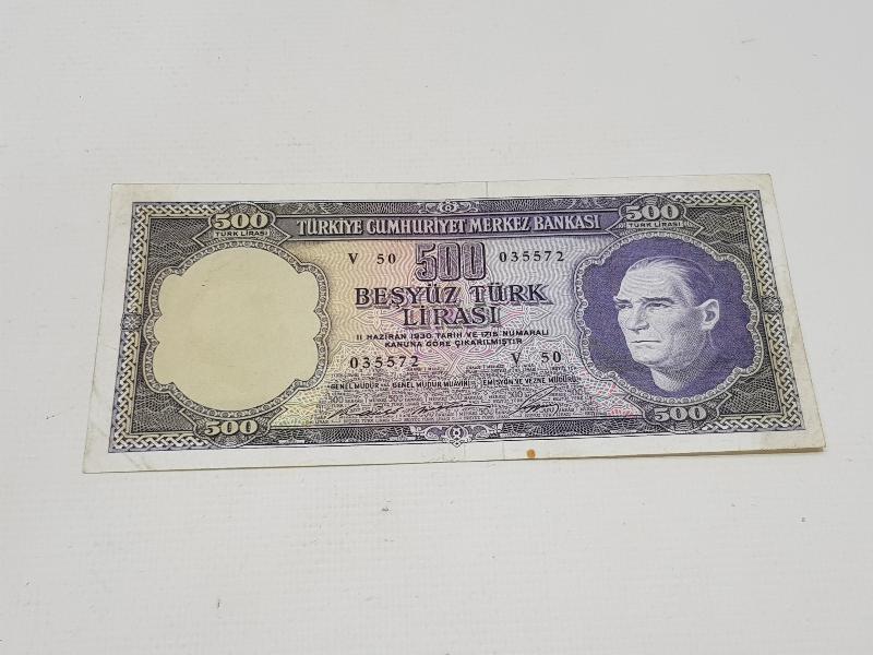 5. EMİSYON 500 LİRA KAĞIT PARA