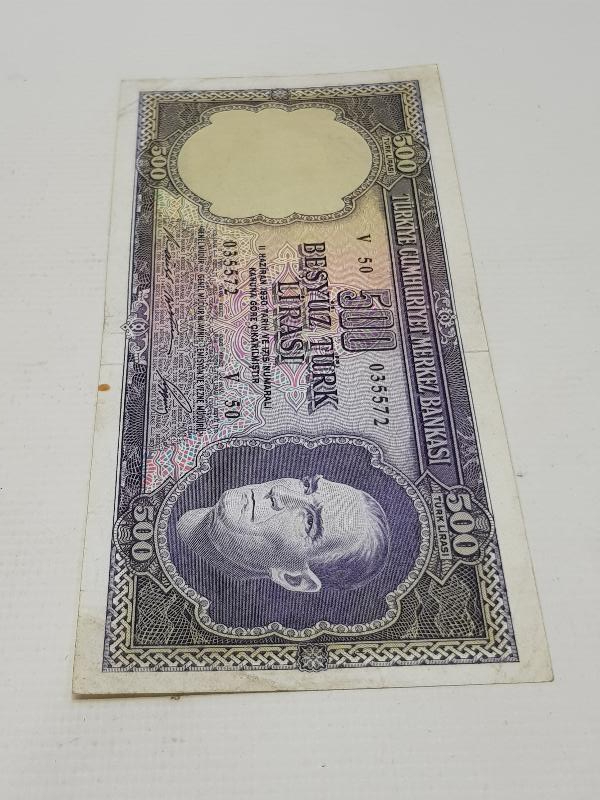 5. EMİSYON 500 LİRA KAĞIT PARA