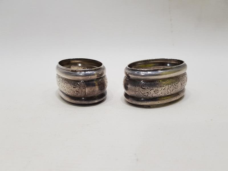 ANTİKA GÜMÜŞ KAPLAMA BİR ÇİFT PEÇETELİK