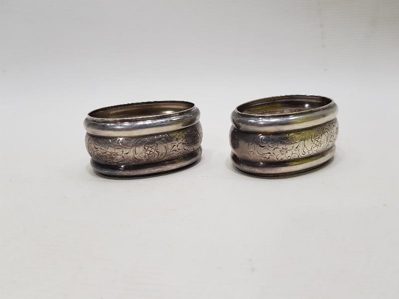 ANTİKA GÜMÜŞ KAPLAMA BİR ÇİFT PEÇETELİK