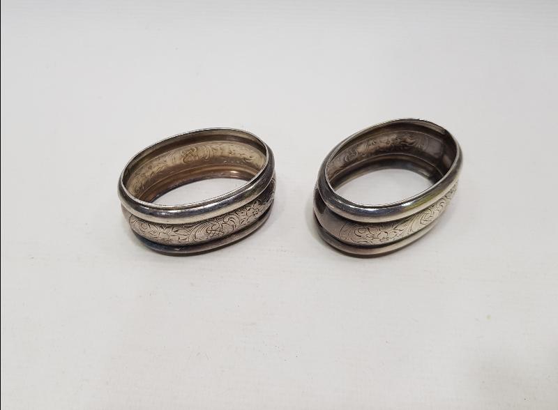 ANTİKA GÜMÜŞ KAPLAMA BİR ÇİFT PEÇETELİK