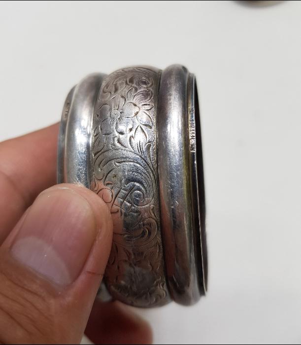 ANTİKA GÜMÜŞ KAPLAMA BİR ÇİFT PEÇETELİK