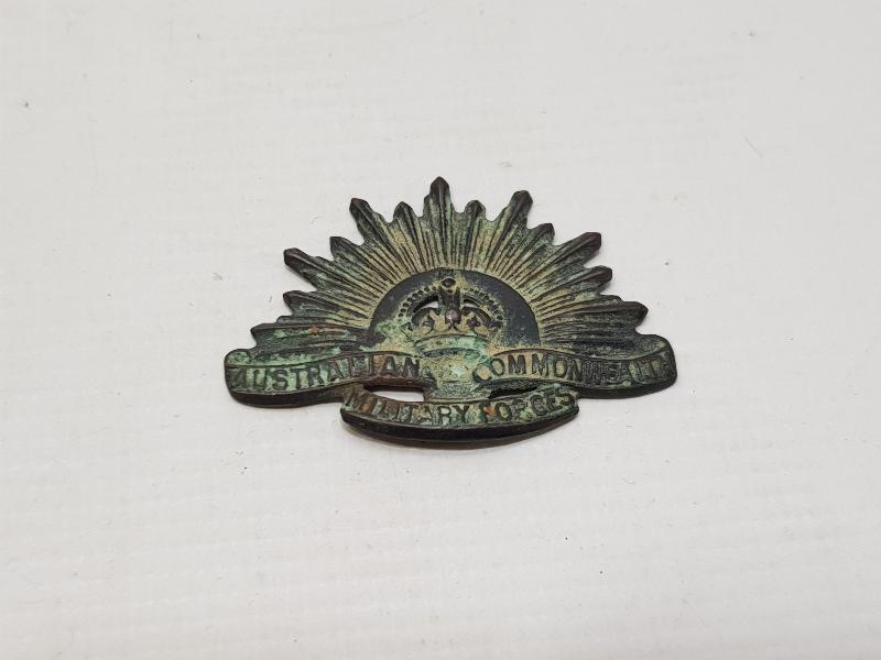 ÇANAKKALE SAVAŞI DÖNEMİ NADİR ANZAK ASKER ŞAPKA KOKARTI 