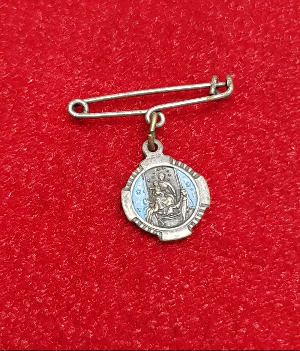 MADONNA DEL ROSARIO DI POMPEI YAZILI HIRİSTİYAN İŞİ KOLYE UCU