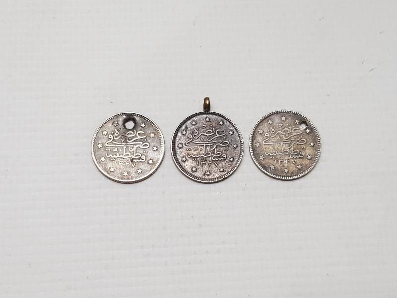 OSMANLI DÖNEMİ 3 ADET GÜMÜŞ 2 KURUŞ MECİDİYE PARA