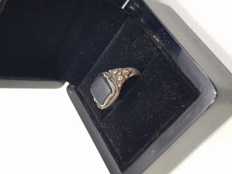 OSMANLI DÖNEMİ GÜHERSE İŞÇİLİKLİ OLTU TAŞLI GÜMÜŞ YÜZÜK