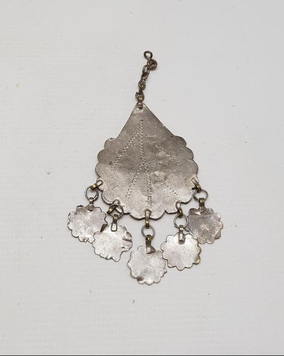 OSMANLI DÖNEMİ GÜMÜŞ MAŞALLAH ARMUDİ KOLYE UCU