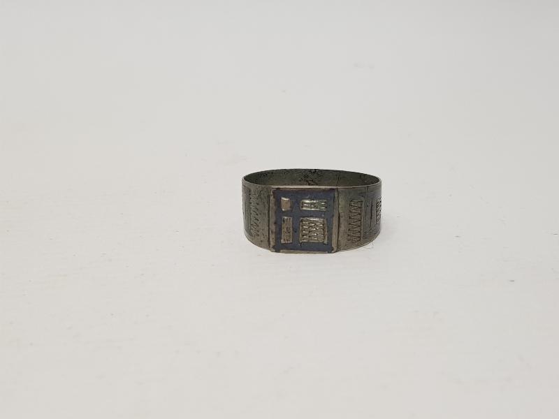 OSMANLI DÖNEMİ LEVANTEN İŞİ SAVATLI HAÇ İŞLEMELİ GÜMÜŞ YÜZÜK