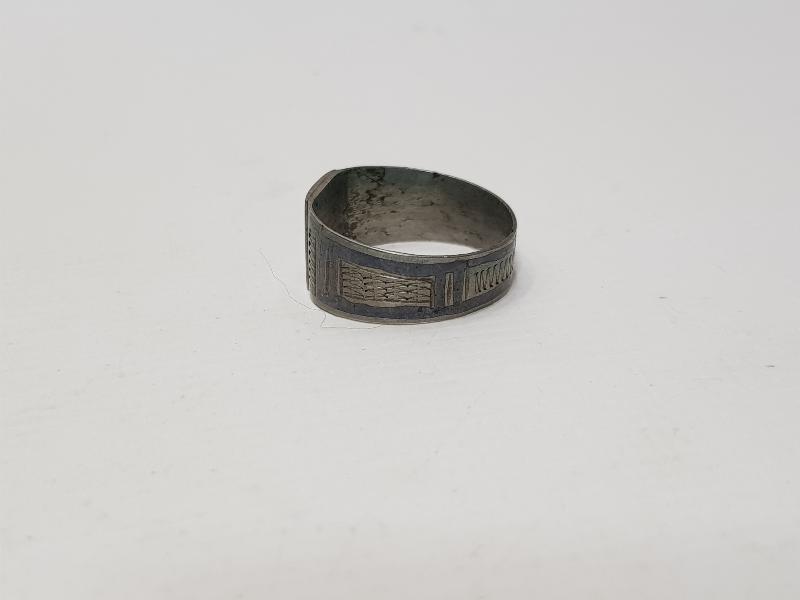 OSMANLI DÖNEMİ LEVANTEN İŞİ SAVATLI HAÇ İŞLEMELİ GÜMÜŞ YÜZÜK