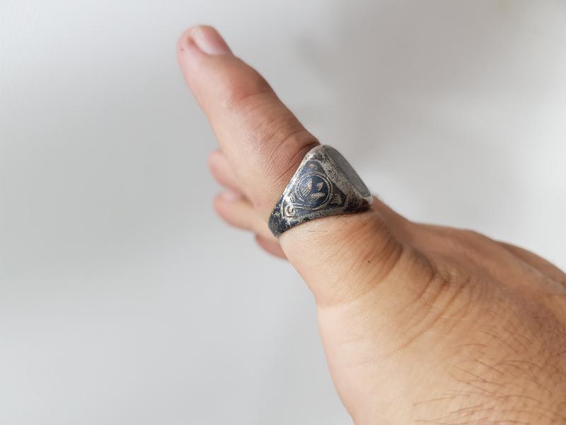 OSMANLI DÖNEMİ RUS YAPIMI SAVATLI GÜMÜŞ YÜZÜK 