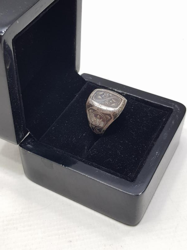 OSMANLI DÖNEMİ RUS YAPIMI SAVATLI GÜMÜŞ YÜZÜK 