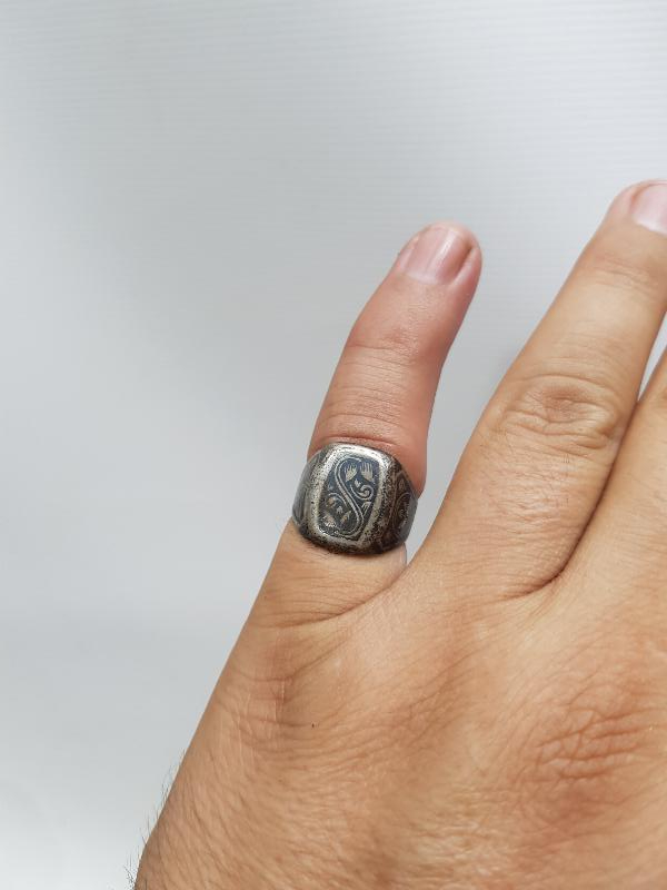 OSMANLI DÖNEMİ RUS YAPIMI SAVATLI GÜMÜŞ YÜZÜK 