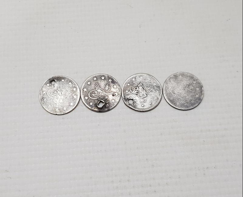 SULTAN ABDÜLHAMİD HAN DÖNEMİ 4 ADET GÜMÜŞ 1 KURUŞ