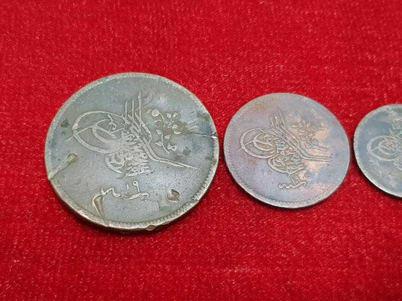 SULTAN ABDÜLMECİD HAN DÖNEMİ BAKIR 40-10-5 PARA LOTU