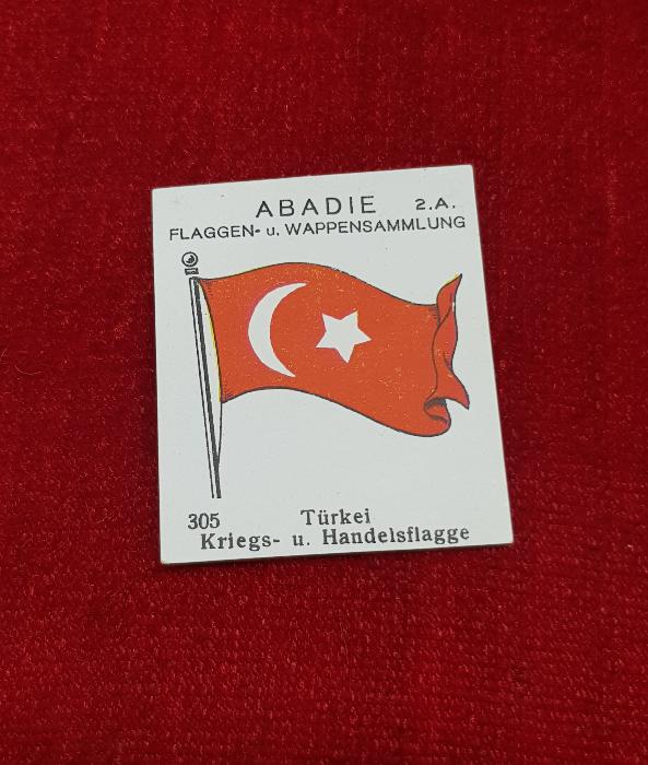 1. DÜNYA SAVAŞI DÖNEMİ OSMANLI BAYRAĞI TEMALI ÇİKOLATA KARTI