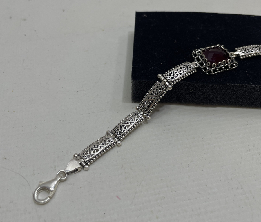 AKİK TAŞLI GÜMÜŞ BİLEKLİK