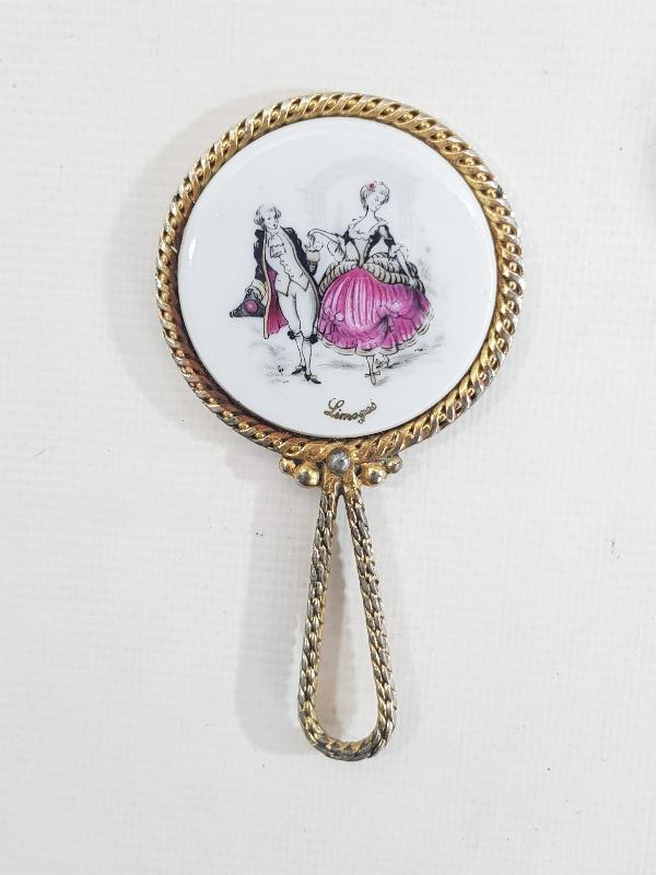 ANTİKA LIMOGES EL AYNASI 