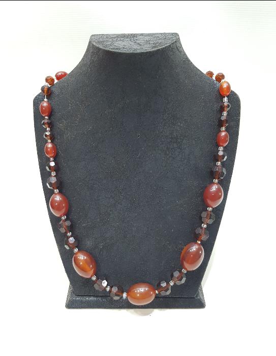 ANTİKA SIKMA KEHRİBAR KOLYE 