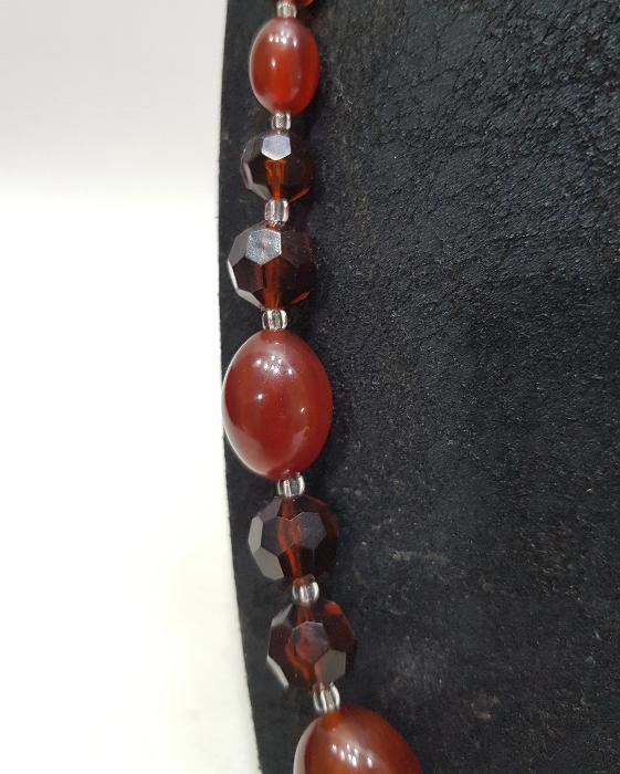 ANTİKA SIKMA KEHRİBAR KOLYE 