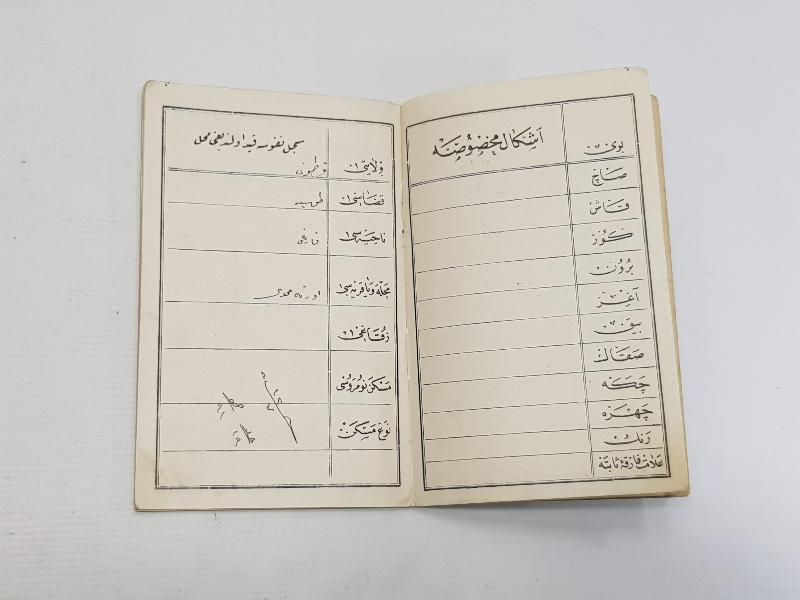 CUMHURİYET İLK DÖNEM OSMANLICA HÜVİYET CÜZDANI