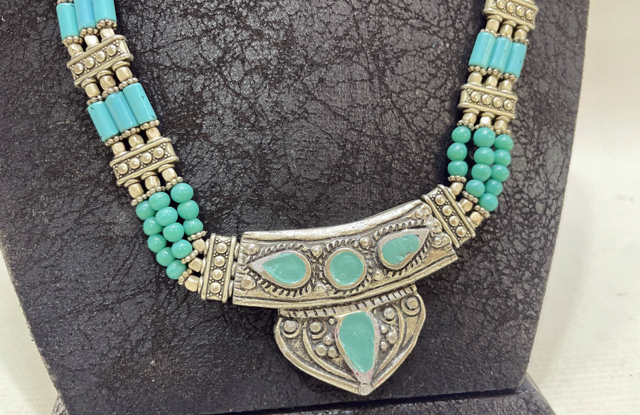 DOĞAL TAŞLI TÜRKMEN İŞİ GERDANLIK