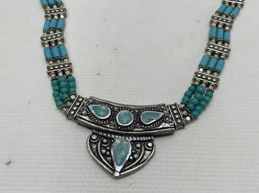 DOĞAL TAŞLI TÜRKMEN İŞİ GERDANLIK