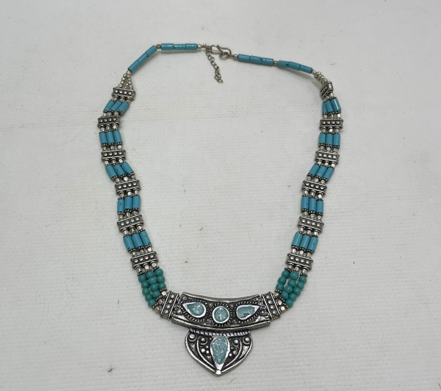 DOĞAL TAŞLI TÜRKMEN İŞİ GERDANLIK