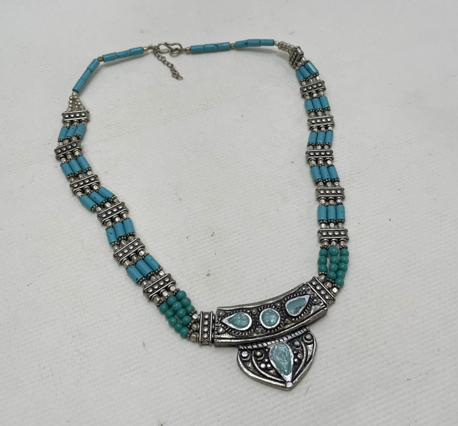 DOĞAL TAŞLI TÜRKMEN İŞİ GERDANLIK