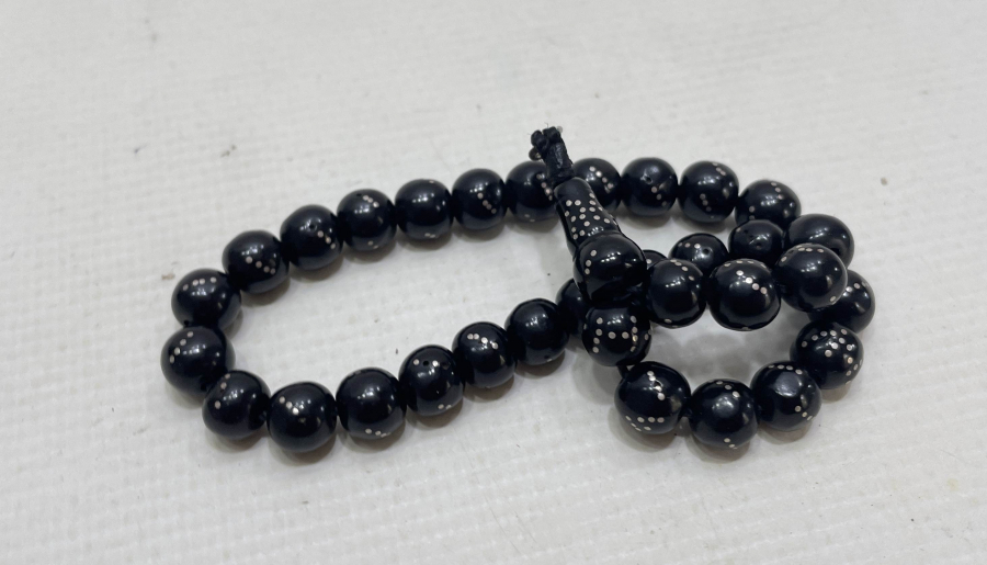 GÜMÜŞ ÇAKMA İŞÇİLİKLİ ÖZEL YAPIM OLTU TESPİH