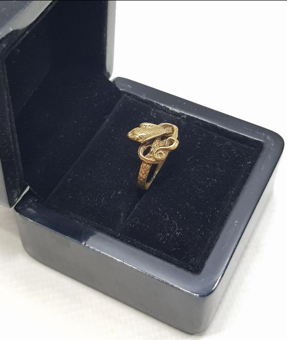 KOBRA YILANI FORMLU ANTİKA YÜZÜK