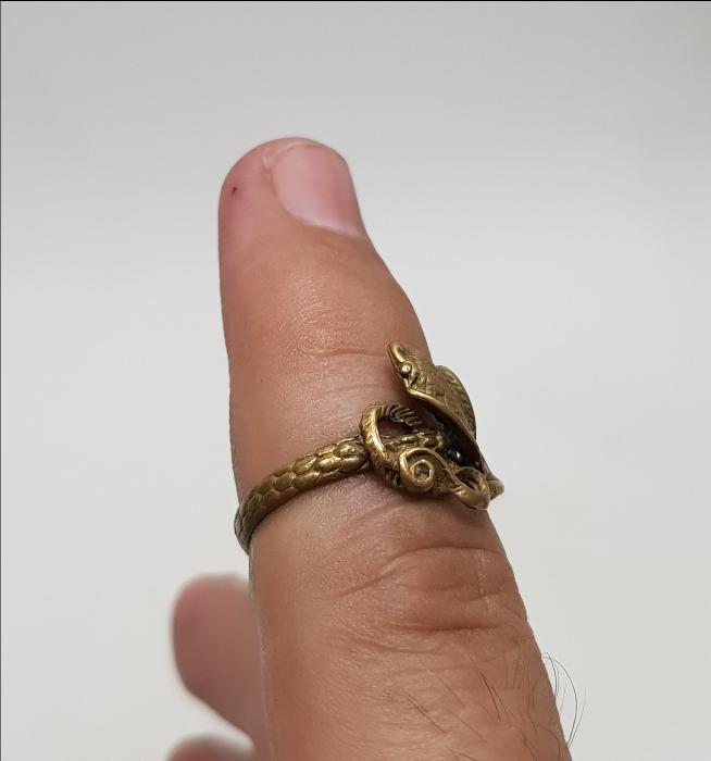 KOBRA YILANI FORMLU ANTİKA YÜZÜK