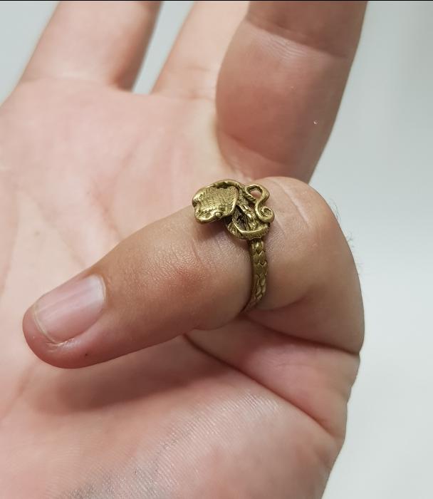 KOBRA YILANI FORMLU ANTİKA YÜZÜK