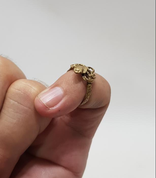 KOBRA YILANI FORMLU ANTİKA YÜZÜK