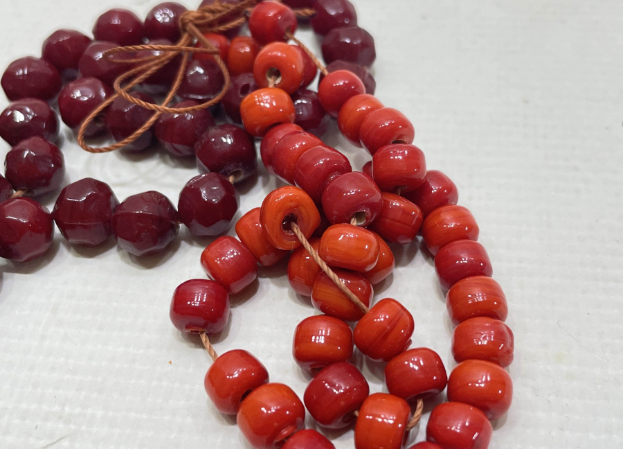 OSMANLI DÖNEMİ BEYKOZ İŞİ CAM YÖRÜK KOLYESİ